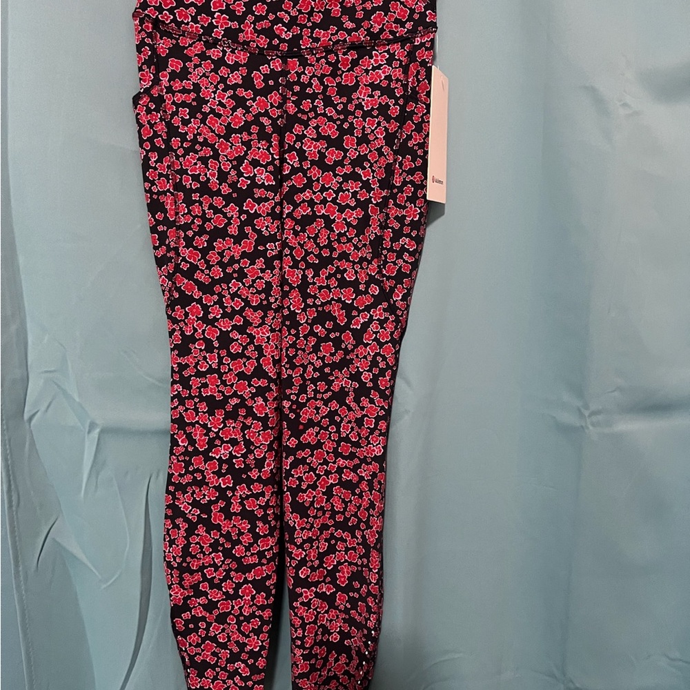 Lululemon Athletica Pink Floral Leggings BRAND NEW IN STORES NOW!!